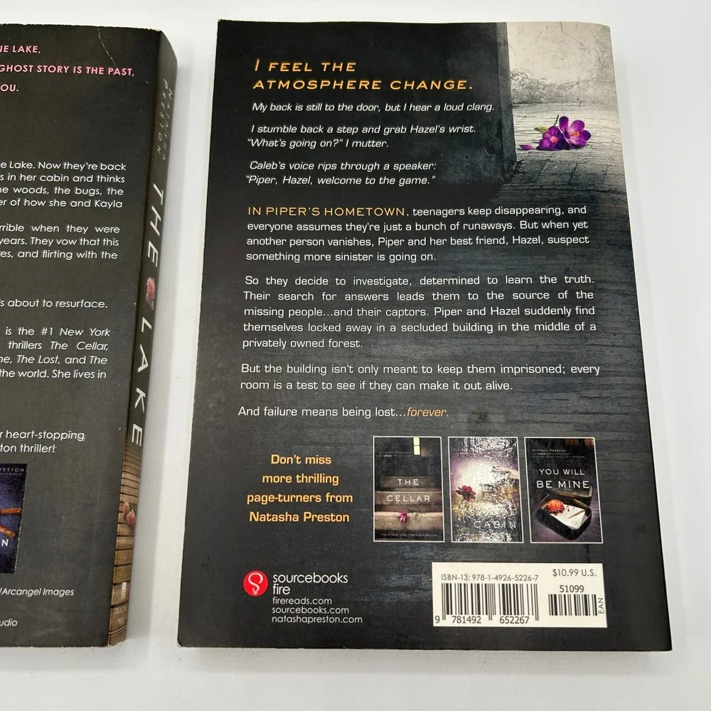Natasha Preston YA Thriller Book Lot The Lake and The Lost Paperback Mystery